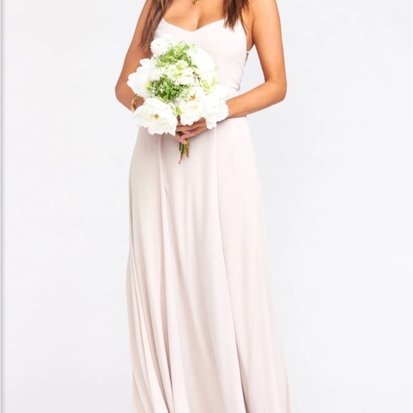 Show Me Your MuMu Dresses & Skirts - Show Me Your MuMu Godshaw Goddess Gown Dusty Pink Lace Up Back Size Medium